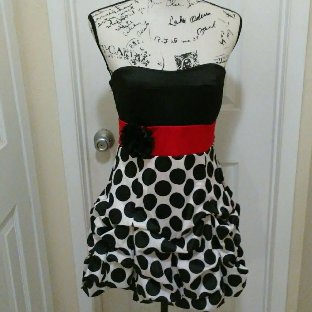 Ruby Rox polka dot pin-up style dress